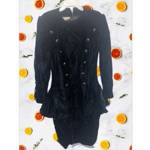 Victor costa suede Black dress